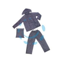 IMPERMEABILE GIACCA/PANTALONE IN NYLON BLU - tg. XXL