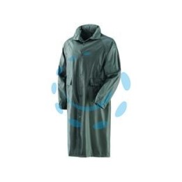 IMPERMEABILE CAPPOTTO IN NYLON SPALMATO IN PVC VERDE - tg.XL