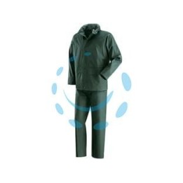 IMPERMEABILE GIACCA/PANTALONE IN POLIURETANO VERDE - tg.XL colore verde