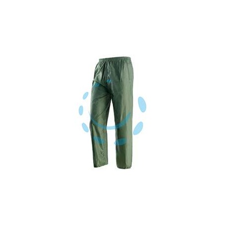 IMPERMEABILE PANTALONE IN NYLON SPALMATO IN PVC VERDE - tg.L