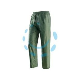 IMPERMEABILE PANTALONE IN NYLON SPALMATO IN PVC VERDE - tg.XXXL