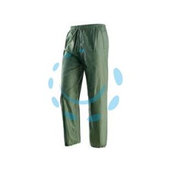 IMPERMEABILE PANTALONE IN NYLON SPALMATO IN PVC VERDE - tg.XXXL