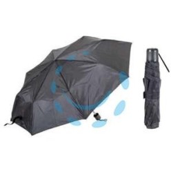 OMBRELLO PIEGHEVOLE SUPER MINI CON CUSTODIA IN PVC NERO 