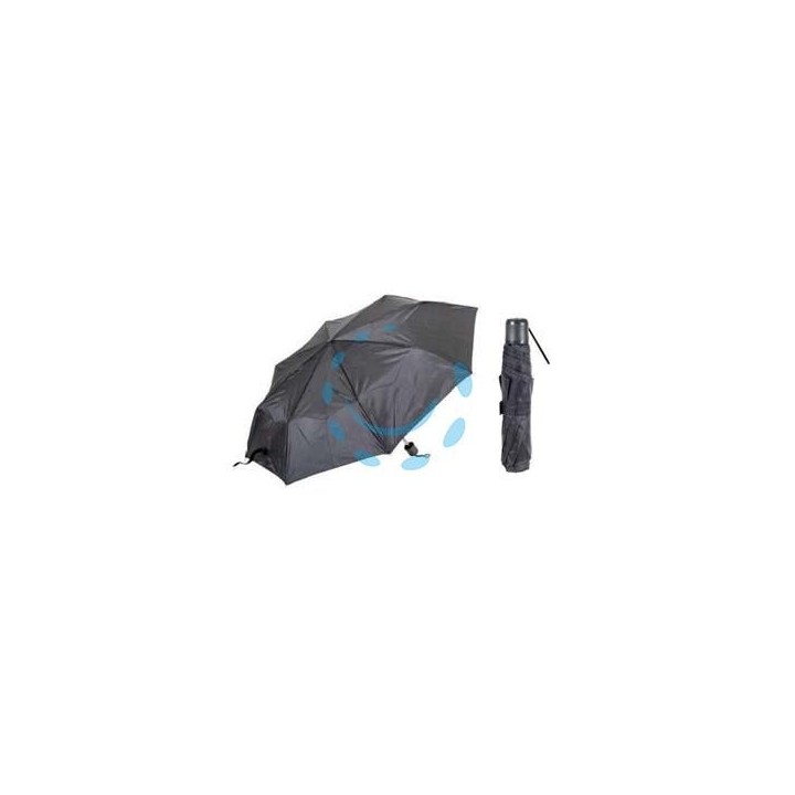 OMBRELLO PIEGHEVOLE SUPER MINI CON CUSTODIA IN PVC NERO 