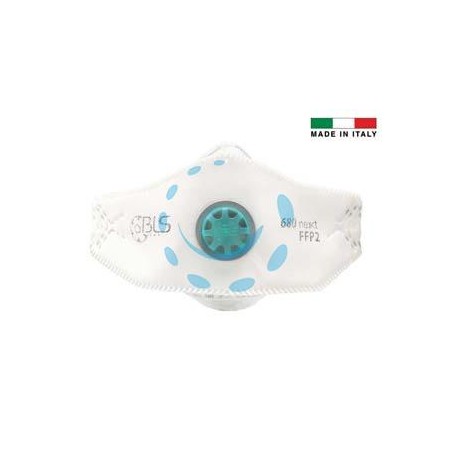 MASCHERINE CON VALVOLA FFP2 SERIE BLS 680 NEXT IMBUSTATA SINGOLARMENTE - 680 next