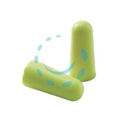 TAPPO AURICOLARE MONOUSO IN SCHIUMA DI POLIURETANO GIALLO FLUO SNR 34 - in conf. da 2 pezzi
