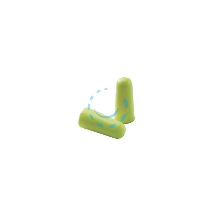 TAPPO AURICOLARE MONOUSO IN SCHIUMA DI POLIURETANO GIALLO FLUO SNR 34 - in conf. da 2 pezzi