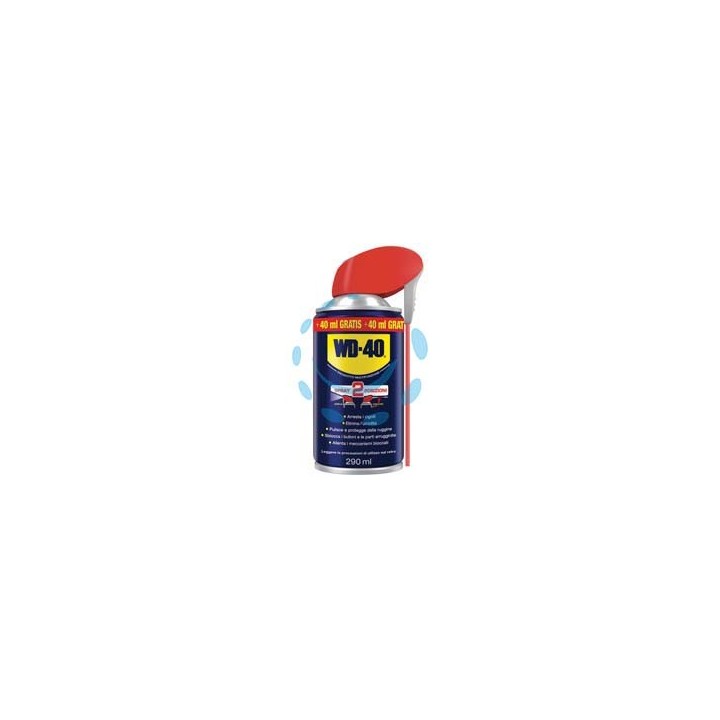 WD-40 LUBRIFICANTE SPRAY MULTIUSO 5 FUNZIONI ML.250+40 GRATIS - ml.250+40 spray c/erogatore a doppia posizione