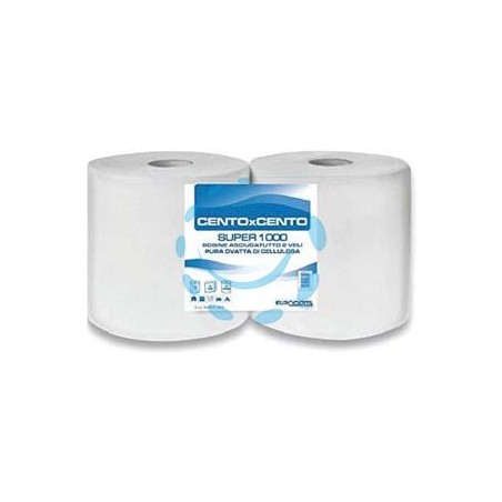 BOBINA CARTA A ROTOLO SUPER 1000 - cm.22X24,9h bancale 140 rotoli