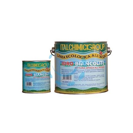 PITTURA DI FONDO OPACA ALL'ACQUA "IDROBIANCOLITE" - ml.750