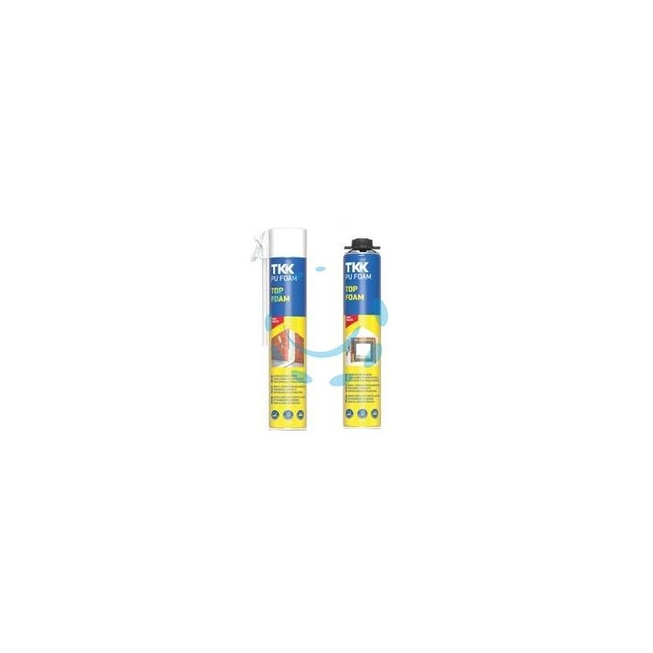 SCHIUMA POLIURETANICA UNIVERSALE PU TOP FOAM - ml.750 applicazione con pistola - champagne