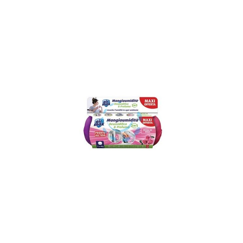 AIRMAX BI-PACK MINI KIT ASSORBIUMIDITA' DEO USA E GETTA - gr.40 ciascuno