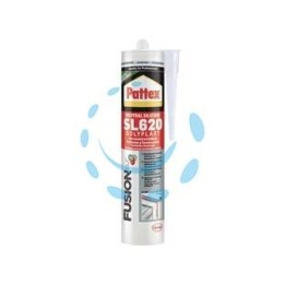 PATTEX SILICONE SL 620 NEUTRO COLORATO PER EDILIZIA E SERRAMENTI - ml.300 bianco RAL 9016