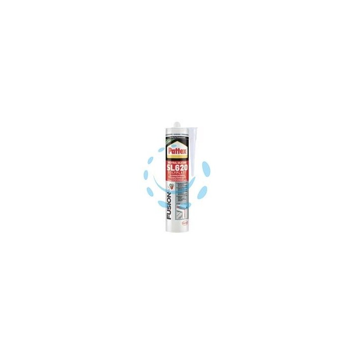 PATTEX SILICONE SL 620 NEUTRO COLORATO PER EDILIZIA E SERRAMENTI - ml.300 nero RAL 9004