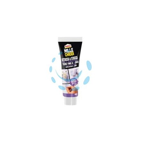PATTEX MILLECHIODI ATTACCA E STACCA TRASPARENTE - gr.44