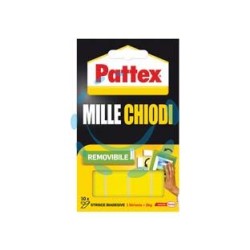 PATTEX MILLECHIODI BIADESIVO REMOVIBILE - 10 strisce mm.40x20