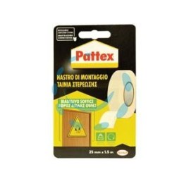 PATTEX NASTRO BIADESIVO SOFFICE - mm.25h in rotoli da mt.1,5