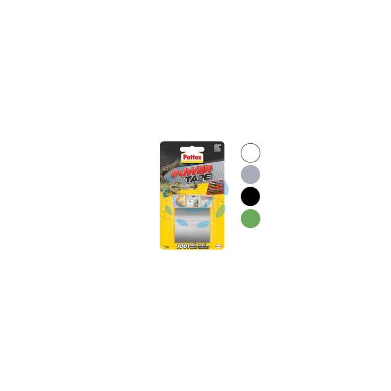 PATTEX NASTRO ADESIVO "POWER TAPE" - mm.50h. in rotoli da mt.5 colore bianco