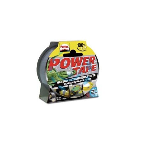 PATTEX NASTRO ADESIVO "POWER TAPE" - mm.50h. in rotoli da mt.25 colore grigio