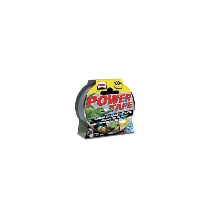 PATTEX NASTRO ADESIVO "POWER TAPE" - mm.50h. in rotoli da mt.25 colore grigio