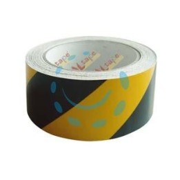 NASTRO SEGNALETICO ADESIVO IN PVC GIALLO/NERO - mm.50h. rotoli da mt.33 giallo/nero