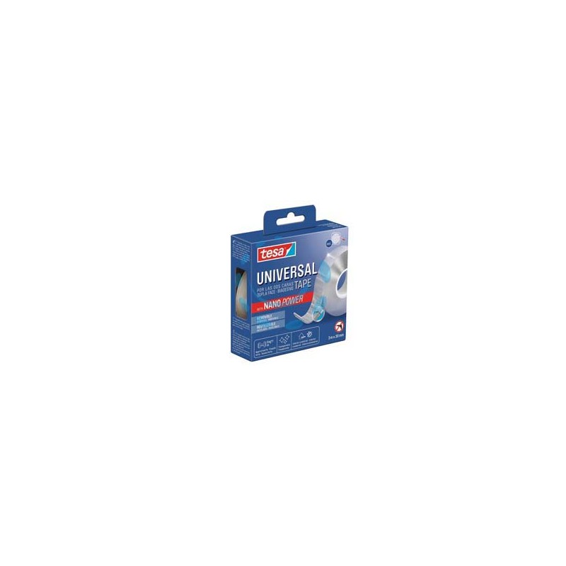 NASTRO BIADESIVO TRASPARENTE NANO POWER 55810 - mm.30h. in rotoli da mt.3