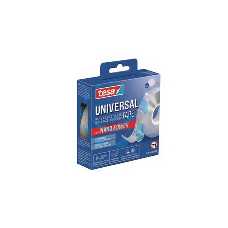 NASTRO BIADESIVO TRASPARENTE NANO POWER 55810 - mm.30h. in rotoli da mt.3