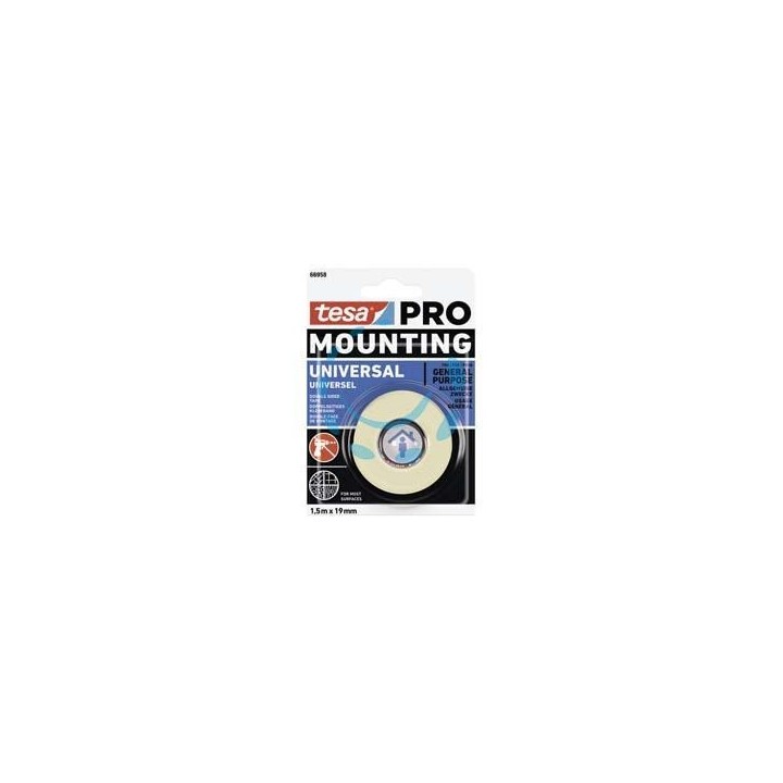 NASTRO BIADESIVO MOUNTING PRO UNIVERSALE 66958 - mm.19h. in rotoli da mt.1,5