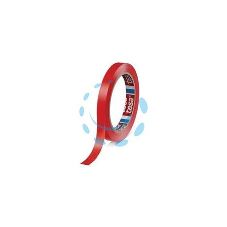 NASTRO IMBALLO ADESIVO PVC RIGIDO SIGILLA SACCHETTI - mm.9x66mt. colore rosso