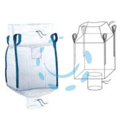 SACCONE IN POLIPROPILENE VALVOLA DI SCARICO+ BOCCA CARAMELLA - cm.90x90x120 - portata kg.1000