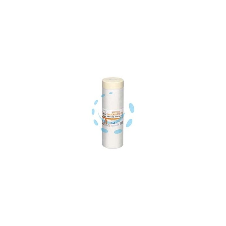NASTRO CARTA ADESIVO + FILM HDPE TRASPARENTE - cm.50x20mt