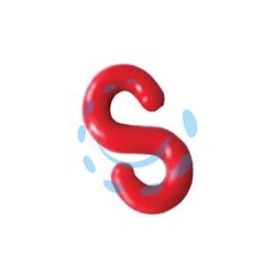 GANCIO A "S" PER CATENA IN PLASTICA - ø mm.6 conf.25 pz.