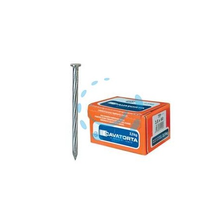 CHIODI ANTINFORTUNISTICI ACCIAIO ZINCATO TESTA PIANA -ø mm.3,5x50