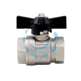 VALVOLA A SFERA F/F CON MANIGLIA A FARFALLA "IDEAL" ART.092 - FF 3/8" - pressione esercizio 50 bar