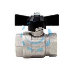 VALVOLA A SFERA F/F CON MANIGLIA A FARFALLA "IDEAL" ART.092 - FF 3/8" - pressione esercizio 50 bar