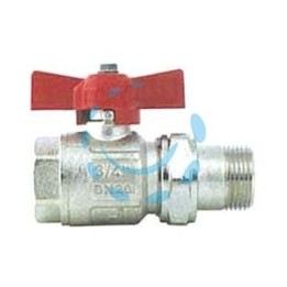  VALVOLA A SFERA M/F PER COLLETTORI MANIGLIA FARFALLA "IDEAL" ART.098 - MF 1"1/4 - pressione esercizio 30 bar