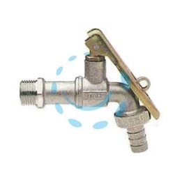 RUBINETTO A SFERA CON MANIGLIA A LEVA CON PORTALUCCHETTO ART.144 - M 3/4" con portagomma F 3/4"