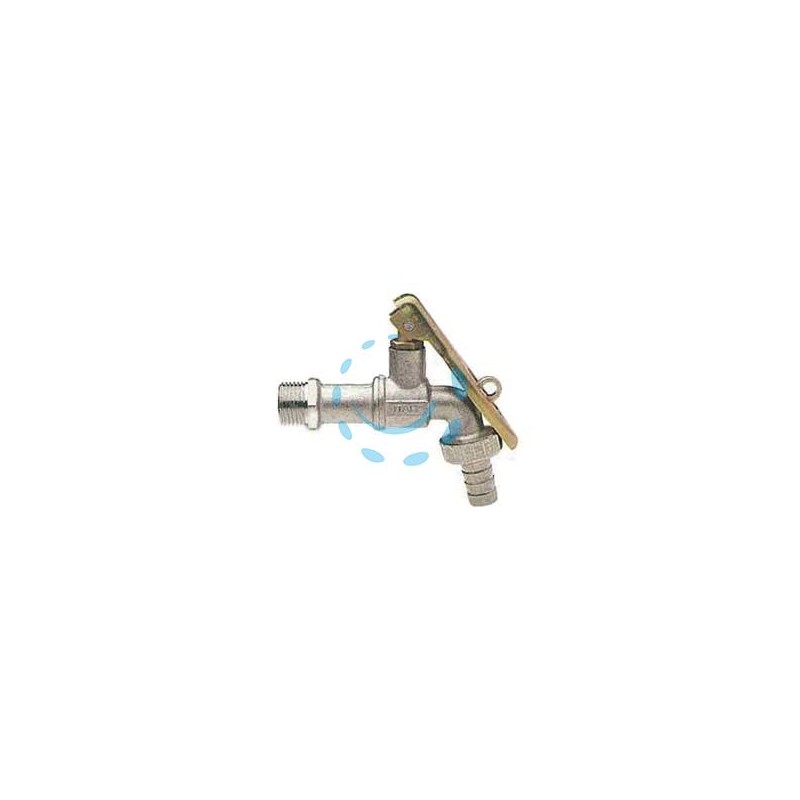 RUBINETTO A SFERA CON MANIGLIA A LEVA CON PORTALUCCHETTO ART.144 - M 3/4" con portagomma F 3/4"