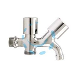 RUBINETTO DOPPIO SPECIALE CON ATTACCO LAVATRICE ART.220 