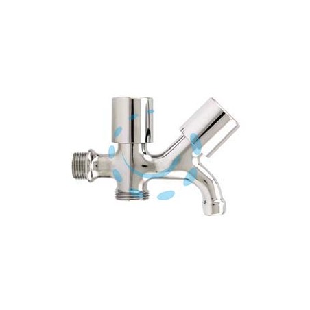 RUBINETTO DOPPIO SPECIALE CON ATTACCO LAVATRICE ART.220 