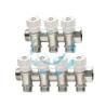 COLLETTORE DI DISTRIBUZIONE COMPONIBILE CON VALVOLE ART.465 - MM 3/4" - 3 derivazioni M 1/2"