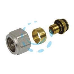 RACCORDO A COMPRESSIONE PER TUBO MULTISTRATO ART.595M - 1/2"-16x2 - pressione massima d'esercizio 10 bar