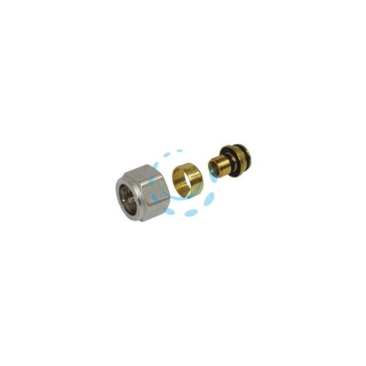 RACCORDO A COMPRESSIONE PER TUBO MULTISTRATO ART.595M - 1/2"-16x2 - pressione massima d'esercizio 10 bar