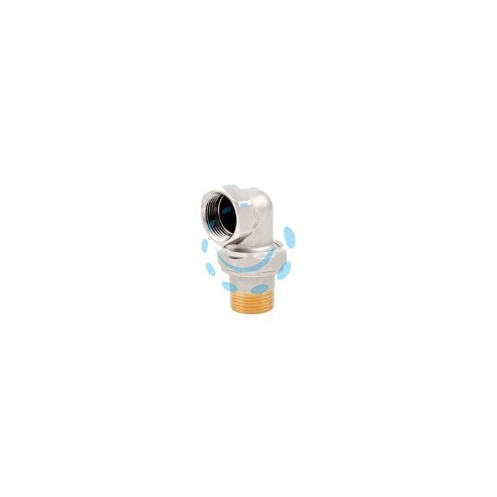 RACCORDO CURVO A 3 PEZZI IN OTTONE NICHELATO CON O-RING ART.162 - F 1"