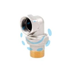 RACCORDO CURVO A 3 PEZZI IN OTTONE NICHELATO CON O-RING ART.162 - F 1-1/4"