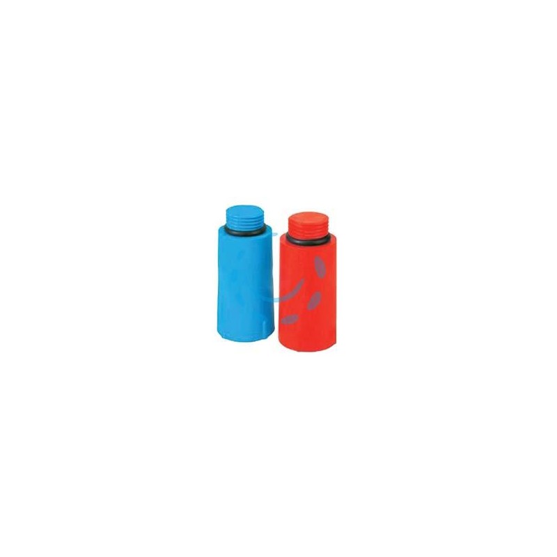 TAPPO PROVA IMPIANTI IN PEHD 1/2" - M 1/2" rosso