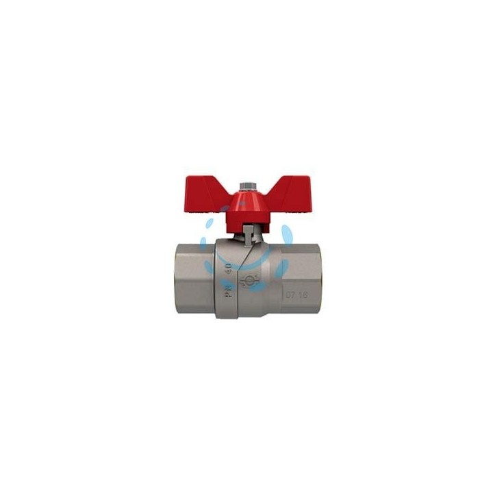 VALVOLA A SFERA F/F CON MANIGLIA A FARFALLA "EVOLUTION" - FF 3/8" - pressione esercizio 50 bar