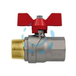 VALVOLA A SFERA M/F CON MANIGLIA A FARFALLA "EVOLUTION" - MF 3/8" - pressione esercizio 50 bar