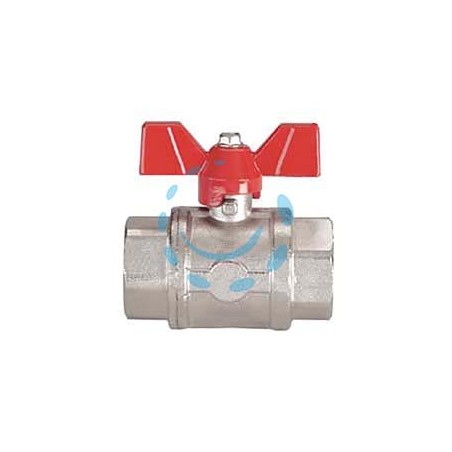 VALVOLA A SFERA F/F CON MANIGLIA A FARFALLA - FF 3/4"