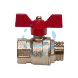 VALVOLA A SFERA M/F CON MANIGLIA A FARFALLA - MF 1/2"
